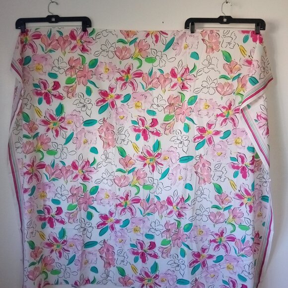 Vintage MARY QUANT London Mod Floral Print Sarong Cotton/Poly Blend - Picture 2 of 6